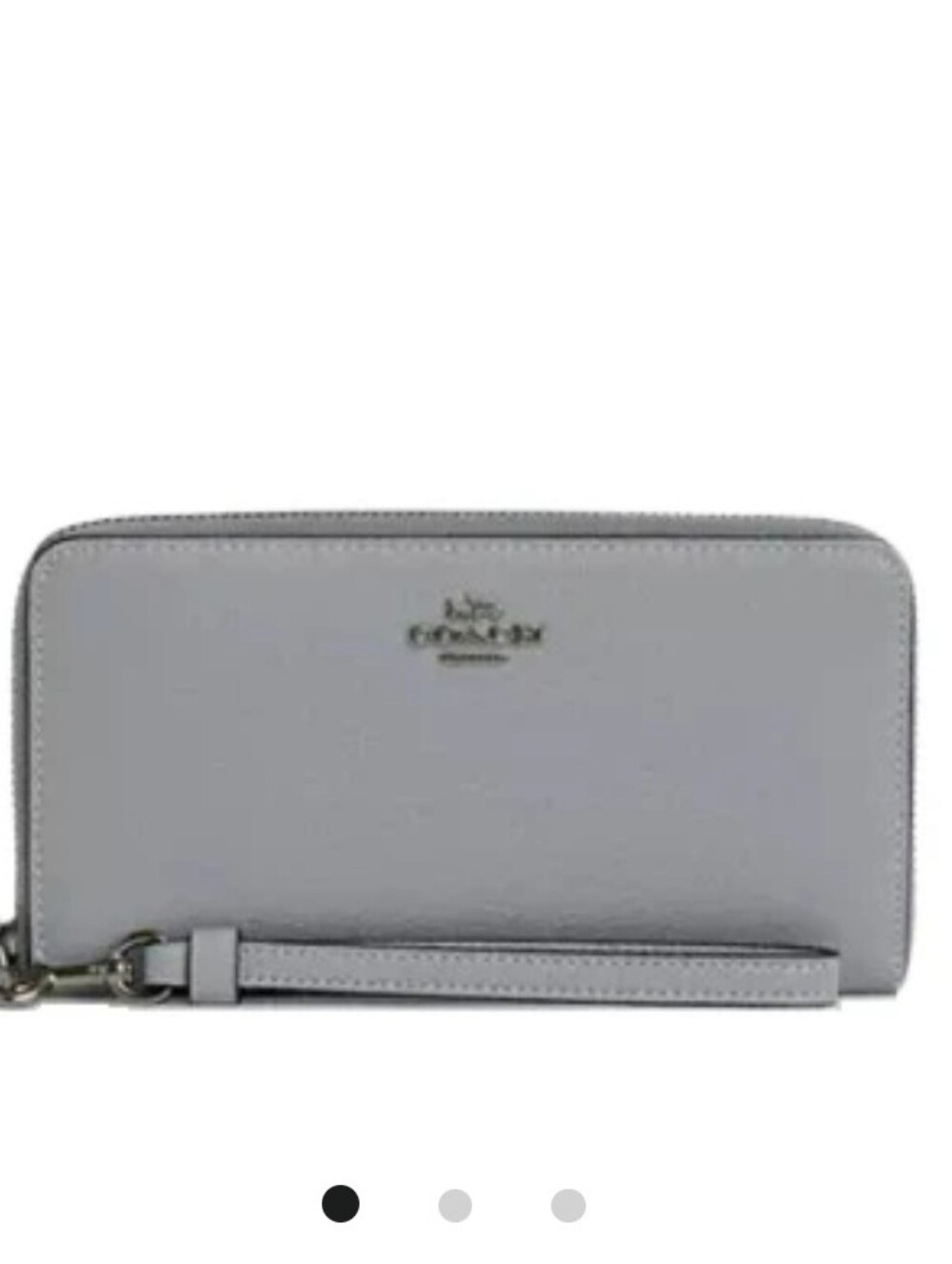 Coach Long Zip Around Wallet Blue Leather